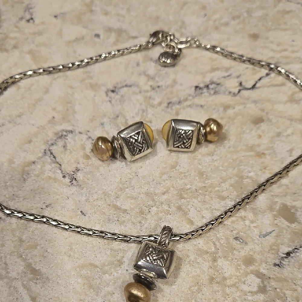 Brighton elegant Silver and Gold Jewelry Set - Picture 1 of 4